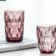 colorful glass embossed wine cup retro heat-resistant