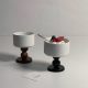 creative ceramic high-legged retro snack plate delicate tea,fruit and saucer dessert